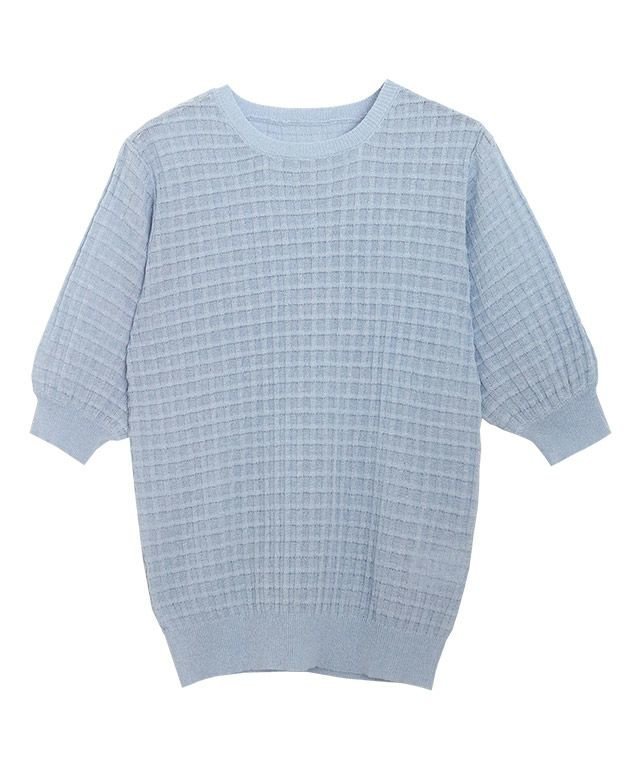 【ピエロ/Pierrot】のシアーチェックニット インテリア・キッズ・メンズ・レディースファッション・服の通販 founy(ファニー) 　ファッション　Fashion　レディースファッション　Fashion for Women　トップス・カットソー　Cut & Sew Tops　ニット　Knit Tops & Sweaters　インナー　Innerwear　サマー　Summer, Summer Style　シアー　Sheer, See-Through　スリーブ　Sleeve, Long Sleeve / Short Sleeve　チェック　Check, Plaid, Tartan　プチプライス・低価格　Affordable / Budget Price　サックス|ID: prp329100004631832 ipo3291000000033332864