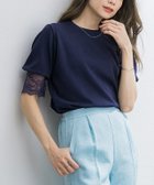 【ピエロ/Pierrot】の【アウトレットSALE!】レースドッキングパフニット ネイビー|ID: prp329100004631833 ipo3291000000033332868