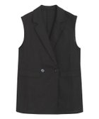 【ピエロ/Pierrot】のリネン混ジレ ブラック|ID: prp329100004631856 ipo3291000000035968632