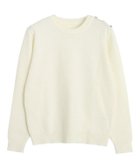 【ピエロ/Pierrot】のショルダーボタンニット 人気、トレンドファッション・服の通販 founy(ファニー) ファッション Fashion レディースファッション Fashion for Women トップス・カットソー Cut & Sew Tops ニット Knit Tops & Sweaters プチプライス・低価格 Affordable / Budget Price エレガント 上品 Elegant thumbnail アイボリー|ID: prp329100004631873 ipo3291000000033333100