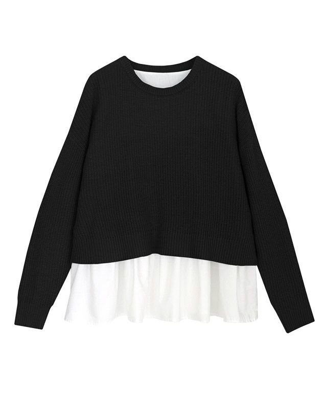 【ピエロ/Pierrot】の【アウトレットSALE!】フリルドッキングニット インテリア・キッズ・メンズ・レディースファッション・服の通販 founy(ファニー) https://founy.com/ ファッション Fashion レディースファッション Fashion for Women トップス・カットソー Cut & Sew Tops ニット Knit Tops & Sweaters アウトレット Outlet / Clearance フリル Frill, Ruffle プチプライス・低価格 Affordable / Budget Price |ID: prp329100004631879 ipo3291000000033333147