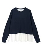 【ピエロ/Pierrot】の【アウトレットSALE!】フリルドッキングニット ネイビー|ID: prp329100004631879 ipo3291000000033333150