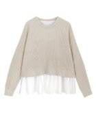 【ピエロ/Pierrot】の【アウトレットSALE!】フリルドッキングニット ベージュ|ID: prp329100004631879 ipo3291000000033333152