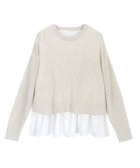【ピエロ/Pierrot】の【アウトレットSALE!】フリルドッキングニット アイボリー|ID: prp329100004631879 ipo3291000000033333153