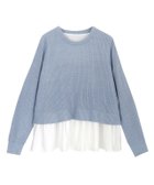 【ピエロ/Pierrot】の【アウトレットSALE!】フリルドッキングニット スモークブルー|ID: prp329100004631879 ipo3291000000033333155