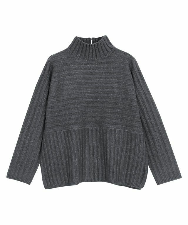【ピエロ/Pierrot】のハイネックリブニット インテリア・キッズ・メンズ・レディースファッション・服の通販 founy(ファニー) ファッション Fashion レディースファッション Fashion for Women トップス・カットソー Cut & Sew Tops ニット Knit Tops & Sweaters スリット Slit, Slit Detail ハイネック High Neck, Mock Neck プチプライス・低価格 Affordable / Budget Price チャコール|ID: prp329100004631880 ipo3291000000033333160