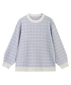 【ピエロ/Pierrot】の【アウトレットSALE!】チェックツイードニット ラベンダーグレー×グレー|ID: prp329100004631884 ipo3291000000033333178