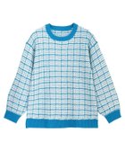 【ピエロ/Pierrot】の【アウトレットSALE!】チェックツイードニット アイボリー×ターコイズ|ID: prp329100004631884 ipo3291000000033333179