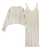 【ピエロ/Pierrot】のニット×キャミワンピレイヤードセット ベージュ|ID: prp329100004631898 ipo3291000000033333267