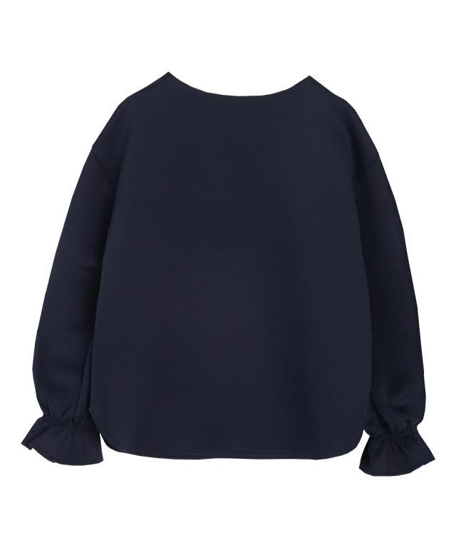 【ピエロ/Pierrot】のダンボールキャンディスリーブプルオーバー インテリア・キッズ・メンズ・レディースファッション・服の通販 founy(ファニー) 　ファッション　Fashion　レディースファッション　Fashion for Women　トップス・カットソー　Cut & Sew Tops　カジュアルプルオーバー・ニットトップス　Pullovers & Knit Tops / Casual Pullovers　カットソー　Cut and Sewn Top　シンプル　Simple, Minimal　スリーブ　Sleeve, Long Sleeve / Short Sleeve　フェミニン　Feminine, Girly　プチプライス・低価格　Affordable / Budget Price　エレガント 上品　Elegant　ネイビー|ID: prp329100004631905 ipo3291000000033333310