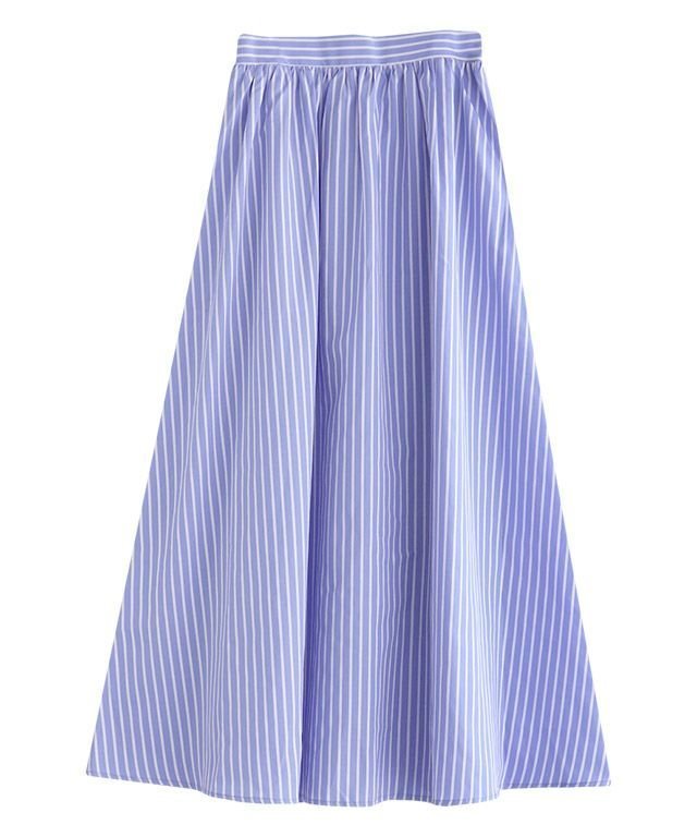 【ピエロ/Pierrot】のストライプギャザースカート インテリア・キッズ・メンズ・レディースファッション・服の通販 founy(ファニー) ファッション Fashion レディースファッション Fashion for Women スカート Skirts ギャザー Gathered, Ruffled シンプル Simple, Minimal ストライプ Stripe, Striped Pattern フレア Flare, Flared プチプライス・低価格 Affordable / Budget Price 楽ちん Easy Fit, Comfortable ライトブルー|ID: prp329100004631915 ipo3291000000033333388