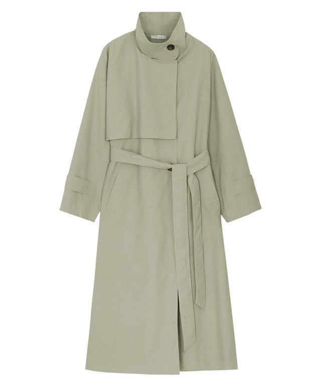 【ピエロ/Pierrot】のRASW スタンドネックコート インテリア・キッズ・メンズ・レディースファッション・服の通販 founy(ファニー) 　ファッション　Fashion　レディースファッション　Fashion for Women　アウター　Coat / Outerwear Collection　コート・ロングコート・ピーコート　Long Coats, Peacoats & More　レディースジャケット・軽アウター　Jackets　送料無料　Free Shipping　ハイネック　High Neck, Mock Neck　フラップ　Flap, Flap Pocket　プチプライス・低価格　Affordable / Budget Price　エレガント 上品　Elegant　ライトカーキ|ID: prp329100004631926 ipo3291000000033333437