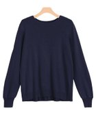 【ピエロ/Pierrot】の【アウトレットSALE!】バックプリーツニットプルオーバー ネイビ―|ID: prp329100004631940 ipo3291000000033333536