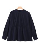 【ピエロ/Pierrot】のハイネックギャザーTブラウス ネイビー|ID: prp329100004631943 ipo3291000000033333554