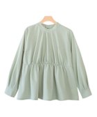 【ピエロ/Pierrot】のハイネックギャザーTブラウス ミント|ID: prp329100004631943 ipo3291000000033333557