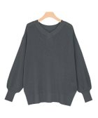 【ピエロ/Pierrot】の【アウトレットSALE!】リネンタッチ2wayルーズニット チャコール|ID: prp329100004631946 ipo3291000000033333579