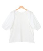 【ピエロ/Pierrot】のパフスリーブTシャツ 人気、トレンドファッション・服の通販 founy(ファニー) ファッション Fashion レディースファッション Fashion for Women トップス・カットソー Cut & Sew Tops シャツ・ブラウス・オフィスカジュアル Elegant Blouses & Button-Ups ロングTシャツ・Tシャツ Longline T-Shirts & Tees スリーブ Sleeve, Long Sleeve / Short Sleeve プチプライス・低価格 Affordable / Budget Price 吸水 Absorbent, Quick-Dry thumbnail オフホワイト|ID: prp329100004631948 ipo3291000000036067474