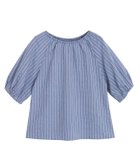 【ピエロ/Pierrot】の【アウトレットSALE!】ストライプギャザーブラウス スモークブルー|ID: prp329100004631952 ipo3291000000033333610