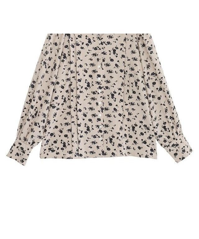 【ピエロ/Pierrot】のタックデザインフラワープリントブラウス インテリア・キッズ・メンズ・レディースファッション・服の通販 founy(ファニー) 　ファッション　Fashion　レディースファッション　Fashion for Women　トップス・カットソー　Cut & Sew Tops　シャツ・ブラウス・オフィスカジュアル　Elegant Blouses & Button-Ups　花柄・フラワープリント・モチーフ　Floral Prints & Motifs / Flower Pattern Tops　おすすめ　Recommended / Our Picks　ギャザー　Gathered, Ruffled　スマート　Smart, Elegant　デコルテ　Décolleté, Neckline　フェミニン　Feminine, Girly　プチプライス・低価格　Affordable / Budget Price　プリント　Print, Printed Pattern　ワイド　Wide, Wide Fit　ベージュ|ID: prp329100004631972 ipo3291000000036068017