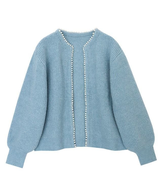 【ピエロ/Pierrot】の【アウトレットSALE!】パールカーディガン インテリア・キッズ・メンズ・レディースファッション・服の通販 founy(ファニー) 　ファッション　Fashion　レディースファッション　Fashion for Women　トップス・カットソー　Cut & Sew Tops　カーディガン・羽織り　Layered Style Cardigans　アウトレット　Outlet / Clearance　インナー　Innerwear　カーディガン　Cardigan, Knitwear　トレンド　Trend, Trending Now　パール　Pearl, Pearl Accent　プチプライス・低価格　Affordable / Budget Price　エレガント 上品　Elegant　畦　Ribbed Knit　アクア|ID: prp329100004631987 ipo3291000000033333881