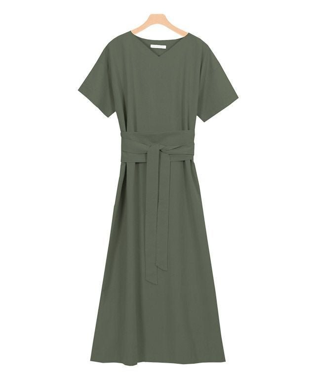 【ピエロ/Pierrot】のリネン風サッシュベルト付きワンピース インテリア・キッズ・メンズ・レディースファッション・服の通販 founy(ファニー) ファッション Fashion レディースファッション Fashion for Women ワンピース Dresses ベルト&ウエストマーク Belts & Waist Accessories シンプル Simple, Minimal プチプライス・低価格 Affordable / Budget Price リネン Linen, Linen Fabric ルーズ Loose, Oversized カーキ|ID: prp329100004631997 ipo3291000000036071642