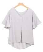 【ピエロ/Pierrot】のフレアスリーブTブラウス アイスグレー|ID: prp329100004632005 ipo3291000000033333992