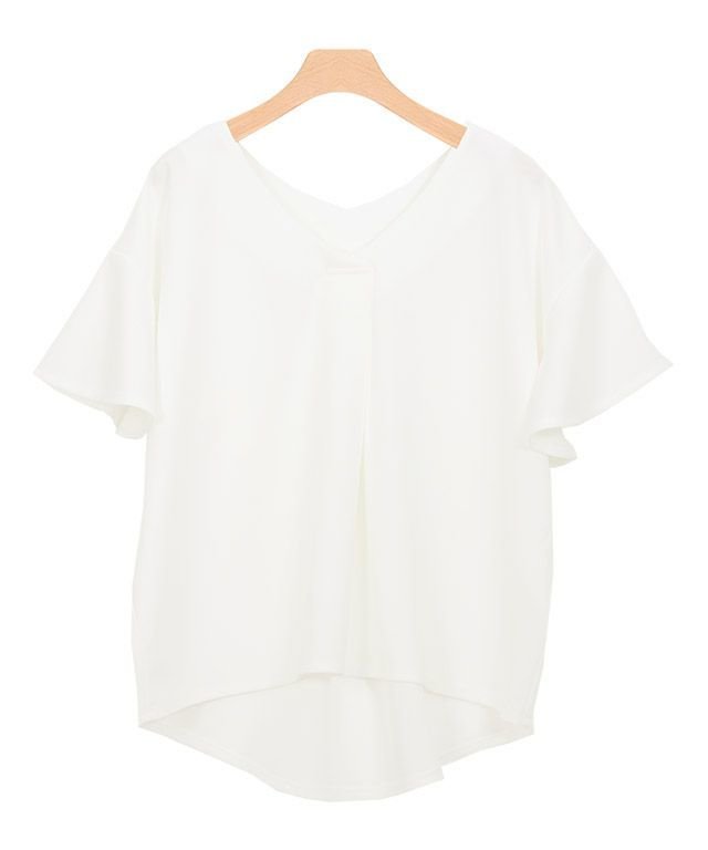 【ピエロ/Pierrot】のフレアスリーブTブラウス インテリア・キッズ・メンズ・レディースファッション・服の通販 founy(ファニー) ファッション Fashion レディースファッション Fashion for Women トップス・カットソー Cut & Sew Tops シャツ・ブラウス・オフィスカジュアル Elegant Blouses & Button-Ups カットソー Cut and Sewn Top ジョーゼット Georgette, Semi-Sheer Fabric スリーブ Sleeve, Long Sleeve / Short Sleeve フレア Flare, Flared フロント Front, Front Design プチプライス・低価格 Affordable / Budget Price オフホワイト|ID: prp329100004632005 ipo3291000000033333993