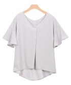 【ピエロ/Pierrot】のフレアスリーブTブラウス 人気、トレンドファッション・服の通販 founy(ファニー) ファッション Fashion レディースファッション Fashion for Women トップス・カットソー Cut & Sew Tops シャツ・ブラウス・オフィスカジュアル Elegant Blouses & Button-Ups カットソー Cut and Sewn Top ジョーゼット Georgette, Semi-Sheer Fabric スリーブ Sleeve, Long Sleeve / Short Sleeve フレア Flare, Flared フロント Front, Front Design プチプライス・低価格 Affordable / Budget Price thumbnail アイスグレー|ID: prp329100004632005 ipo3291000000036068798