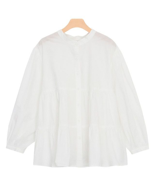 【ピエロ/Pierrot】の2wayティアードブラウス インテリア・キッズ・メンズ・レディースファッション・服の通販 founy(ファニー) 　ファッション　Fashion　レディースファッション　Fashion for Women　トップス・カットソー　Cut & Sew Tops　シャツ・ブラウス・オフィスカジュアル　Elegant Blouses & Button-Ups　フェミニン　Feminine, Girly　フレア　Flare, Flared　プチプライス・低価格　Affordable / Budget Price　オフホワイト|ID: prp329100004632031 ipo3291000000033334140