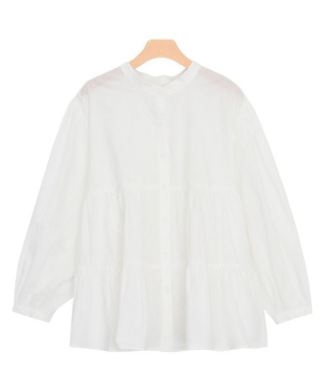 【ピエロ/Pierrot】の2wayティアードブラウス インテリア・キッズ・メンズ・レディースファッション・服の通販 founy(ファニー) 　ファッション　Fashion　レディースファッション　Fashion for Women　トップス・カットソー　Cut & Sew Tops　シャツ・ブラウス・オフィスカジュアル　Elegant Blouses & Button-Ups　フェミニン　Feminine, Girly　フレア　Flare, Flared　プチプライス・低価格　Affordable / Budget Price　オフホワイト|ID: prp329100004632031 ipo3291000000036069417