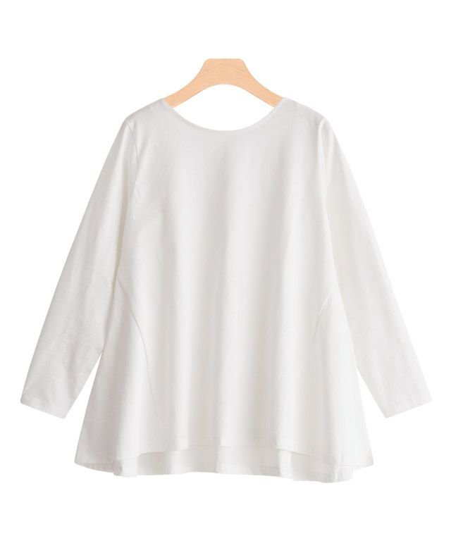 【ピエロ/Pierrot】の【アウトレットSALE!】フレアシルエットTシャツ インテリア・キッズ・メンズ・レディースファッション・服の通販 founy(ファニー) 　ファッション　Fashion　レディースファッション　Fashion for Women　トップス・カットソー　Cut & Sew Tops　シャツ・ブラウス・オフィスカジュアル　Elegant Blouses & Button-Ups　ロングTシャツ・Tシャツ　Longline T-Shirts & Tees　アウトレット　Outlet / Clearance　シンプル　Simple, Minimal　フレア　Flare, Flared　プチプライス・低価格　Affordable / Budget Price　オフホワイト|ID: prp329100004632039 ipo3291000000033334193