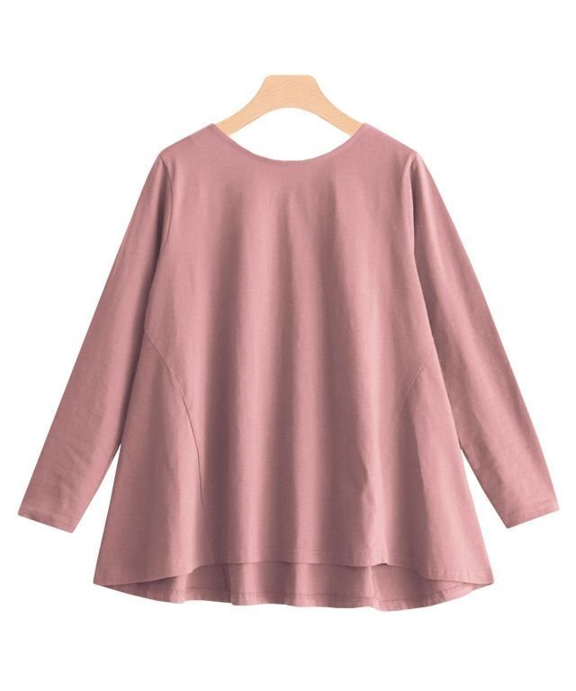 【ピエロ/Pierrot】の【アウトレットSALE!】フレアシルエットTシャツ インテリア・キッズ・メンズ・レディースファッション・服の通販 founy(ファニー) 　ファッション　Fashion　レディースファッション　Fashion for Women　トップス・カットソー　Cut & Sew Tops　シャツ・ブラウス・オフィスカジュアル　Elegant Blouses & Button-Ups　ロングTシャツ・Tシャツ　Longline T-Shirts & Tees　アウトレット　Outlet / Clearance　シンプル　Simple, Minimal　フレア　Flare, Flared　プチプライス・低価格　Affordable / Budget Price　オレンジピンク|ID: prp329100004632039 ipo3291000000033334195