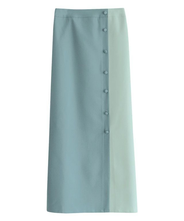 【ピエロ/Pierrot】の【アウトレットSALE!】配色ラップ風ロングスカート インテリア・キッズ・メンズ・レディースファッション・服の通販 founy(ファニー) 　ファッション　Fashion　レディースファッション　Fashion for Women　スカート　Skirts　ロングスカート　Long Skirts / Maxi & Midi Skirts　アウトレット　Outlet / Clearance　プチプライス・低価格　Affordable / Budget Price　ラップ　Wrap, Wrap Design　ロング　Long, Long-Length　ミントブルー|ID: prp329100004632052 ipo3291000000033334281