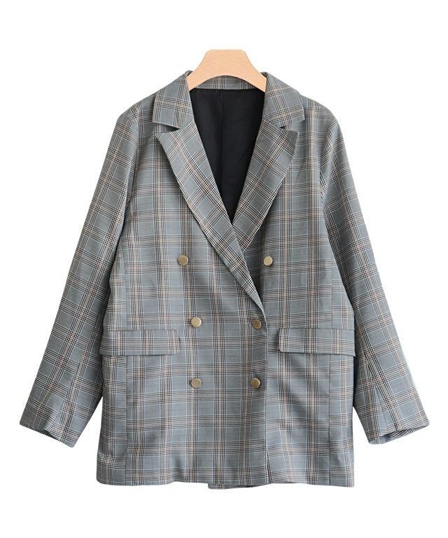 【ピエロ/Pierrot】のチェック柄ダブルジャケット 人気、トレンドファッション・服の通販 founy(ファニー) 　ファッション　Fashion　レディースファッション　Fashion for Women　アウター　Coat / Outerwear Collection　レディースジャケット・軽アウター　Jackets　ジャケット　Jacket, Outerwear　ダブル　Double, Double-Breasted　チェック　Check, Plaid, Tartan　トレンド　Trend, Trending Now　バランス　Balance, Style Balance　プチプライス・低価格　Affordable / Budget Price　 other-1|ID: prp329100004632059 ipo3291000000034425539