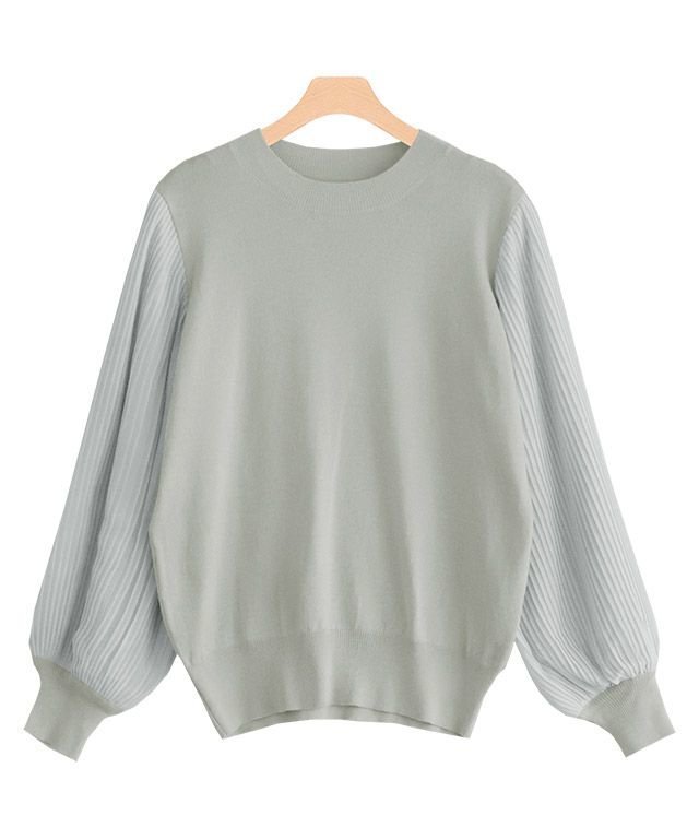 【ピエロ/Pierrot】のプリーツ袖ニット インテリア・キッズ・メンズ・レディースファッション・服の通販 founy(ファニー) ファッション Fashion レディースファッション Fashion for Women トップス・カットソー Cut & Sew Tops ニット Knit Tops & Sweaters シフォン Chiffon, Lightweight Fabric シンプル Simple, Minimal スリーブ Sleeve, Long Sleeve / Short Sleeve プチプライス・低価格 Affordable / Budget Price プリーツ Pleats, Pleated ボトム Bottoms, Lower Wear グレー|ID: prp329100004632070 ipo3291000000033334375