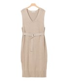 【ピエロ/Pierrot】の【アウトレットSALE!】Vネックロングニットベスト ベージュ|ID: prp329100004632097 ipo3291000000033334531