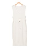 【ピエロ/Pierrot】の【アウトレットSALE!】Vネックロングニットベスト オフホワイト|ID: prp329100004632097 ipo3291000000033334532