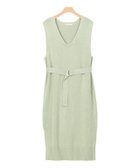 【ピエロ/Pierrot】の【アウトレットSALE!】Vネックロングニットベスト サワーミント|ID: prp329100004632097 ipo3291000000033334534