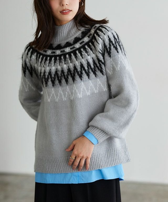 【ピエロ/Pierrot】のノルディック柄ハイネックニット インテリア・キッズ・メンズ・レディースファッション・服の通販 founy(ファニー) https://founy.com/ ファッション Fashion レディースファッション Fashion for Women トップス・カットソー Cut & Sew Tops ニット Knit Tops & Sweaters スリーブ Sleeve, Long Sleeve / Short Sleeve ハイネック High Neck, Mock Neck プチプライス・低価格 Affordable / Budget Price |ID: prp329100004632178 ipo3291000000033334932