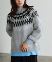【ピエロ/Pierrot】のノルディック柄ハイネックニット 人気、トレンドファッション・服の通販 founy(ファニー) ファッション Fashion レディースファッション Fashion for Women トップス・カットソー Cut & Sew Tops ニット Knit Tops & Sweaters スリーブ Sleeve, Long Sleeve / Short Sleeve ハイネック High Neck, Mock Neck プチプライス・低価格 Affordable / Budget Price |ID:prp329100004632178