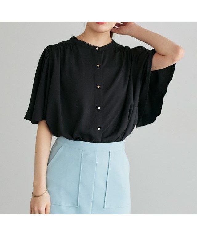 【ピエロ/Pierrot】のフレアスリーブギャザーブラウス 人気、トレンドファッション・服の通販 founy(ファニー) ファッション Fashion レディースファッション Fashion for Women トップス・カットソー Cut & Sew Tops シャツ・ブラウス・オフィスカジュアル Elegant Blouses & Button-Ups シャーリング Shirring, Ruched スリーブ Sleeve, Long Sleeve / Short Sleeve フェミニン Feminine, Girly フレア Flare, Flared プチプライス・低価格 Affordable / Budget Price other-1|ID: prp329100004632198 ipo3291000000033335009