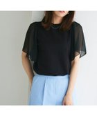 【ピエロ/Pierrot】のシフォンフレアスリーブニット ブラック|ID: prp329100004632209 ipo3291000000033335071