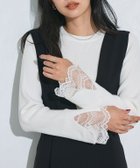 【ピエロ/Pierrot】の袖スカラップレースデザインニット 人気、トレンドファッション・服の通販 founy(ファニー) ファッション Fashion レディースファッション Fashion for Women トップス・カットソー Cut & Sew Tops ニット Knit Tops & Sweaters 送料無料 Free Shipping おすすめ Recommended / Our Picks なめらか Smooth, Silky Texture インナー Innerwear シンプル Simple, Minimal スカラップ Scallop, Scalloped Edge デニム Denim, Jeans Material プチプライス・低価格 Affordable / Budget Price ベーシック Basic, Essential ボトム Bottoms, Lower Wear レース Lace, Lace Fabric thumbnail 162cm / オフホワイト / M|ID: prp329100004633013 ipo3291000000033345604