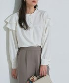 【ピエロ/Pierrot】のラッフルショルダーTブラウス 人気、トレンドファッション・服の通販 founy(ファニー) ファッション Fashion レディースファッション Fashion for Women トップス・カットソー Cut & Sew Tops シャツ・ブラウス・オフィスカジュアル Elegant Blouses & Button-Ups 送料無料 Free Shipping カットソー Cut and Sewn Top ジョーゼット Georgette, Semi-Sheer Fabric フリル Frill, Ruffle プチプライス・低価格 Affordable / Budget Price thumbnail 167cm / オフホワイト / M|ID: prp329100004636182 ipo3291000000033396589