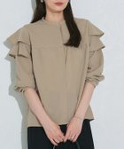 【ピエロ/Pierrot】のラッフルショルダーTブラウス 人気、トレンドファッション・服の通販 founy(ファニー) ファッション Fashion レディースファッション Fashion for Women トップス・カットソー Cut & Sew Tops シャツ・ブラウス・オフィスカジュアル Elegant Blouses & Button-Ups 送料無料 Free Shipping カットソー Cut and Sewn Top ジョーゼット Georgette, Semi-Sheer Fabric フリル Frill, Ruffle プチプライス・低価格 Affordable / Budget Price thumbnail 167cm / ベージュ / M|ID: prp329100004636182 ipo3291000000033396593