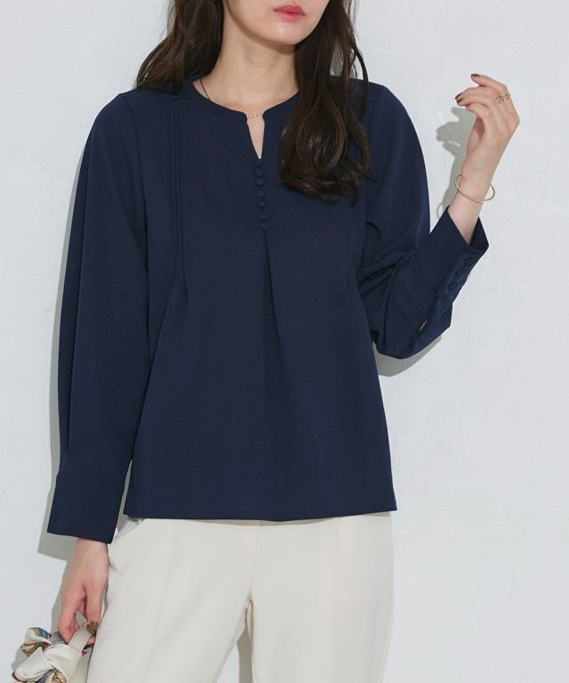 【ピエロ/Pierrot】のピンタックデザインキーネックTブラウス インテリア・キッズ・メンズ・レディースファッション・服の通販 founy(ファニー) https://founy.com/ ファッション Fashion レディースファッション Fashion for Women トップス・カットソー Cut & Sew Tops シャツ・ブラウス・オフィスカジュアル Elegant Blouses & Button-Ups カットソー Cut and Sewn Top ジョーゼット Georgette, Semi-Sheer Fabric フロント Front, Front Design プチプライス・低価格 Affordable / Budget Price エレガント 上品 Elegant |ID: prp329100004636184 ipo3291000000033396604