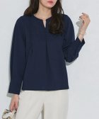【ピエロ/Pierrot】のピンタックデザインキーネックTブラウス 人気、トレンドファッション・服の通販 founy(ファニー) ファッション Fashion レディースファッション Fashion for Women トップス・カットソー Cut & Sew Tops シャツ・ブラウス・オフィスカジュアル Elegant Blouses & Button-Ups 送料無料 Free Shipping カットソー Cut and Sewn Top ジョーゼット Georgette, Semi-Sheer Fabric フロント Front, Front Design プチプライス・低価格 Affordable / Budget Price エレガント 上品 Elegant thumbnail 167cm / ネイビー / M|ID: prp329100004636184 ipo3291000000033396607