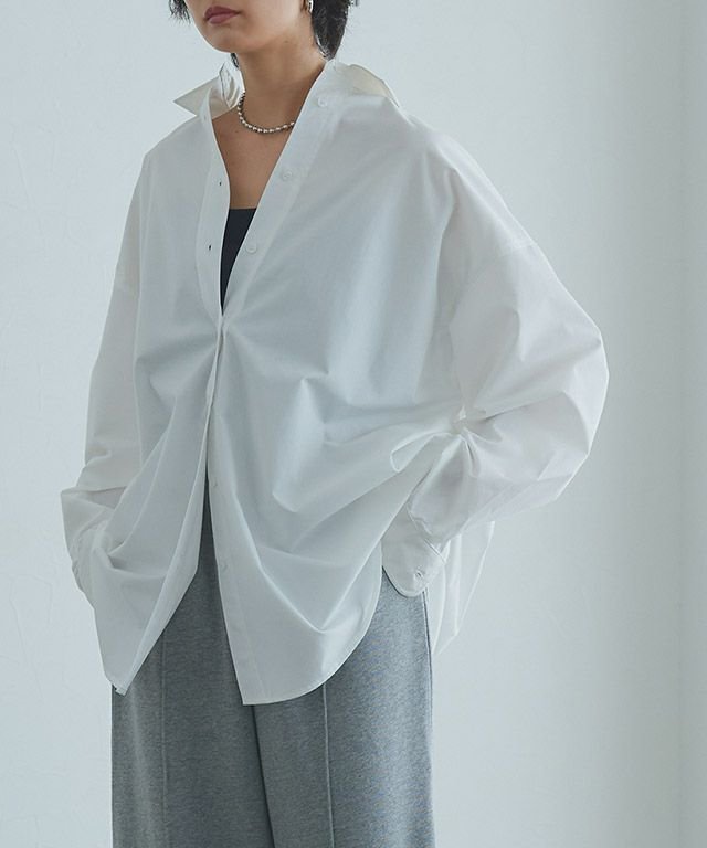 【ピエロ/Pierrot】のRASW 2レングスオーバーシャツ インテリア・キッズ・メンズ・レディースファッション・服の通販 founy(ファニー) 　ファッション　Fashion　レディースファッション　Fashion for Women　トップス・カットソー　Cut & Sew Tops　シャツ・ブラウス・オフィスカジュアル　Elegant Blouses & Button-Ups　送料無料　Free Shipping　シンプル　Simple, Minimal　プチプライス・低価格　Affordable / Budget Price　ラウンド　Round, Round Neck　エレガント 上品　Elegant　羽織　Haori, Light Jacket　[RASW]2レングスオーバーシャツ|ID: prp329100004641852 ipo3291000000033477181