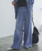 【ピエロ/Pierrot】のRASW タックウエストワイドデニムパンツ 166cm / ブルー / M|ID: prp329100004641858 ipo3291000000036126523