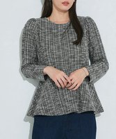 【ピエロ/Pierrot】のツイードペプラムカットソー 人気、トレンドファッション・服の通販 founy(ファニー) ファッション Fashion レディースファッション Fashion for Women トップス・カットソー Cut & Sew Tops カットソー・ベーシックTシャツ Cut-and-Sewn Tops / Stretch Tees & Basics カットソー Cut and Sewn Top ストレッチ Stretch, Stretchy Fabric ツイード Twill, Twill Weave トレンド Trend, Trending Now バランス Balance, Style Balance フレア Flare, Flared プチプライス・低価格 Affordable / Budget Price ペプラム Peplum, Flared Hem エレガント 上品 Elegant |ID:prp329100004645688